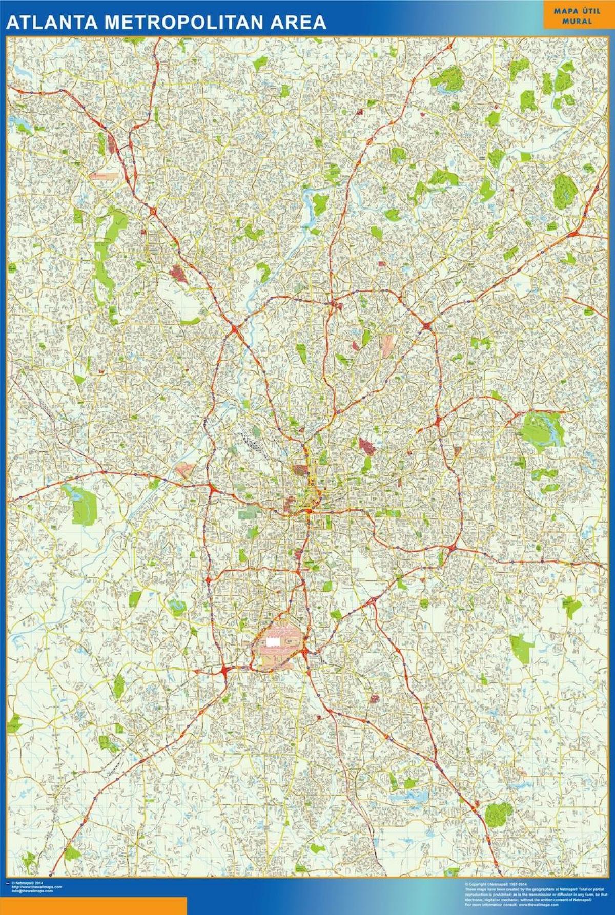 rua mapa de Atlanta