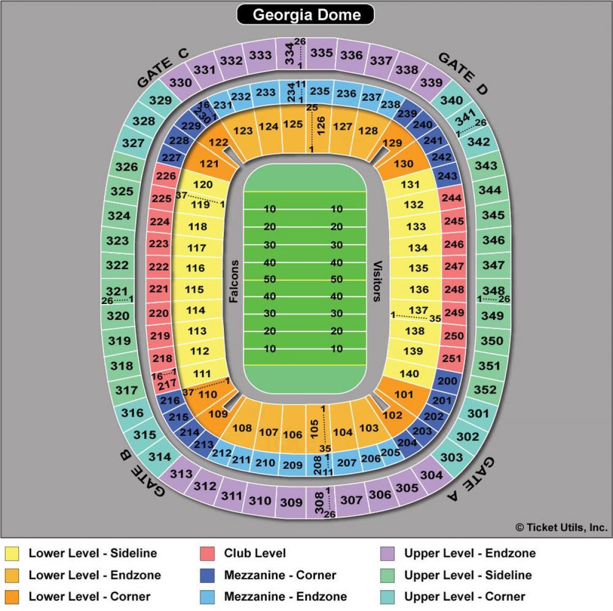 Atlanta Falcons estádio mapa