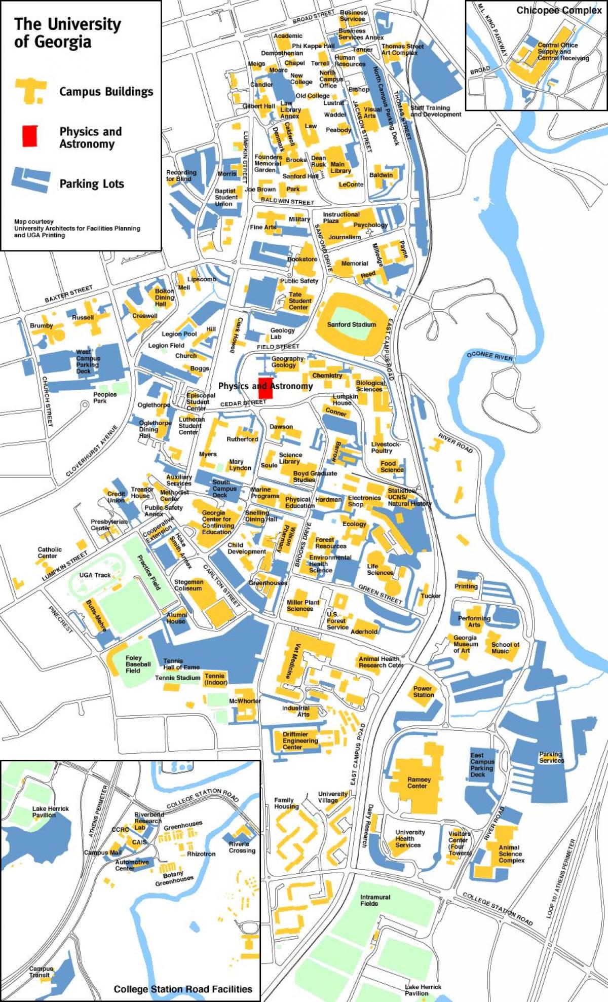Universidade da Geórgia mapa