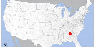 Atlanta sobre nós mapa