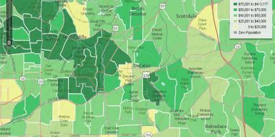 Demográfica mapa de Atlanta
