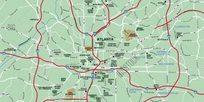 Greater Atlanta no mapa