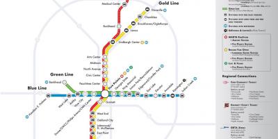 O trem MARTA mapa de Atlanta