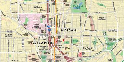 Mapa de midtown Atlanta