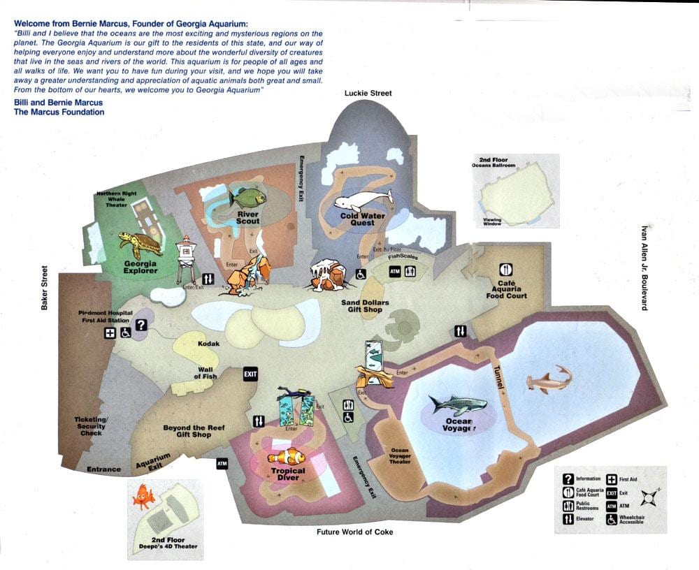 Aquário Da Geórgia Mapa
