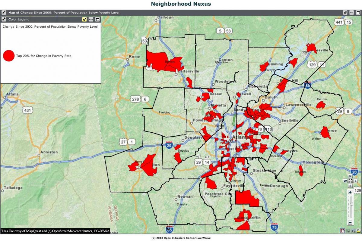crime mapa de Atlanta