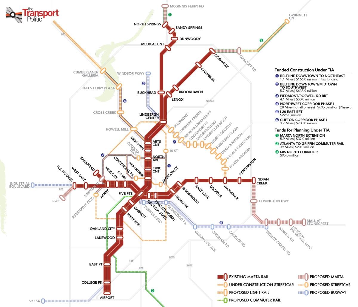 MARTA mapa do sistema de