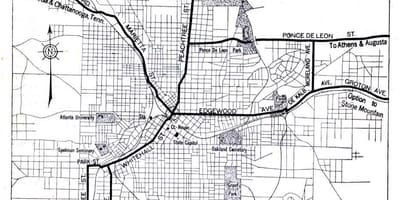 Mapa de Atlanta, Geórgia