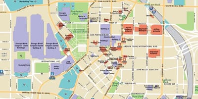 Atlanta atracções turísticas mapa