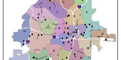 Mapa de Atlanta zona mapa