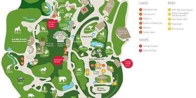 Mapa do jardim zoológico de Atlanta