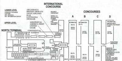 Mapa da atl aeroporto